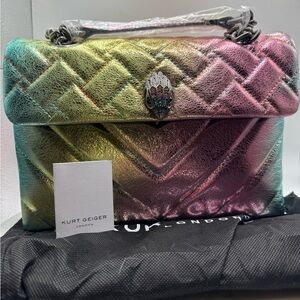 Kurt Geiger BNIB Multicolor Quilted Crossbody Bag Incl Box